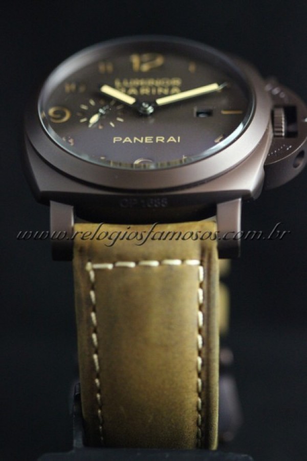 REPLICA PANERAI LUMINOR MARINA MARROM em at 3x sem juros no cart o