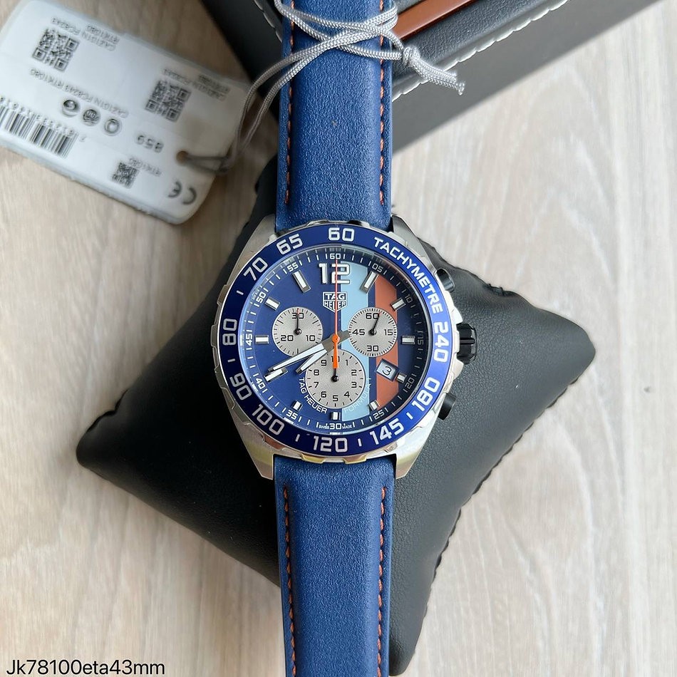 SUPER CLONE M QUINA ETA TAG HEUER AUTAVIA CINZA 42MM