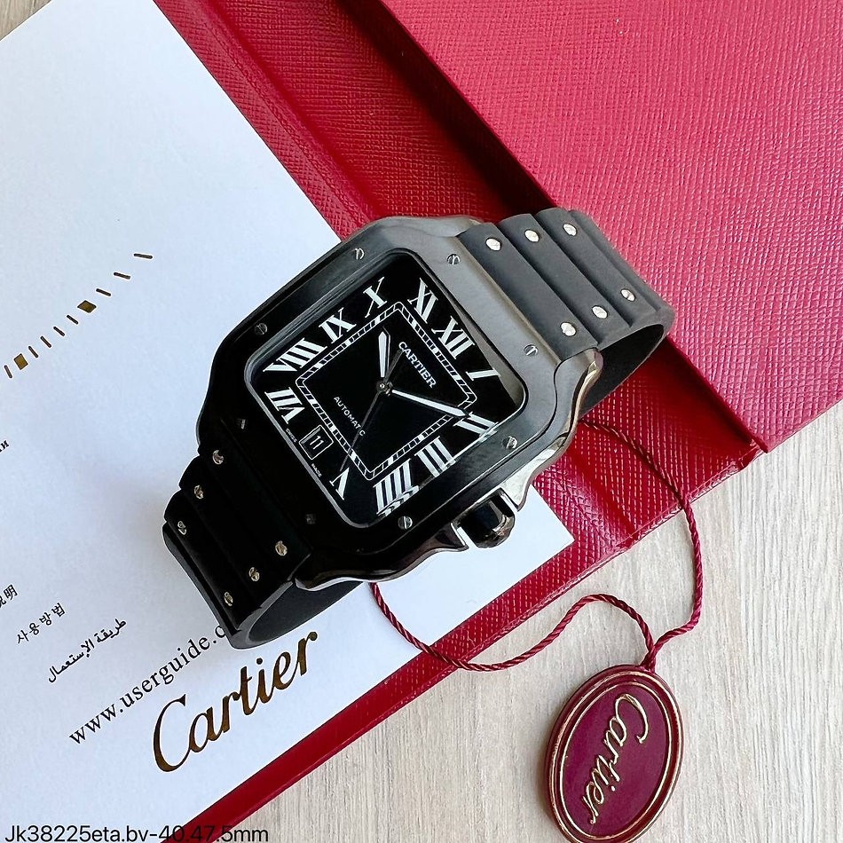 SUPER CLONE M QUINA ETA CARTIER SANTOS PRETO 40MM