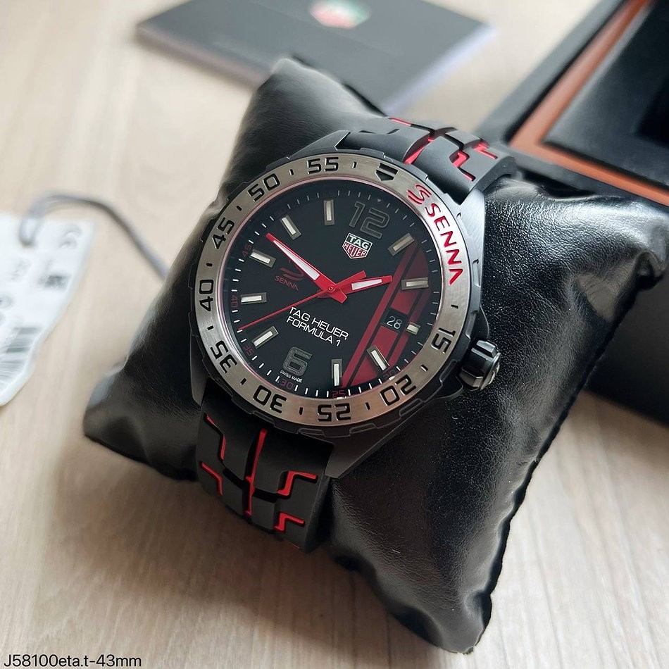 SUPER CLONE M QUINA ETA TAG HEUER FORMULA 1 F1 SENNA CINZA 43MM