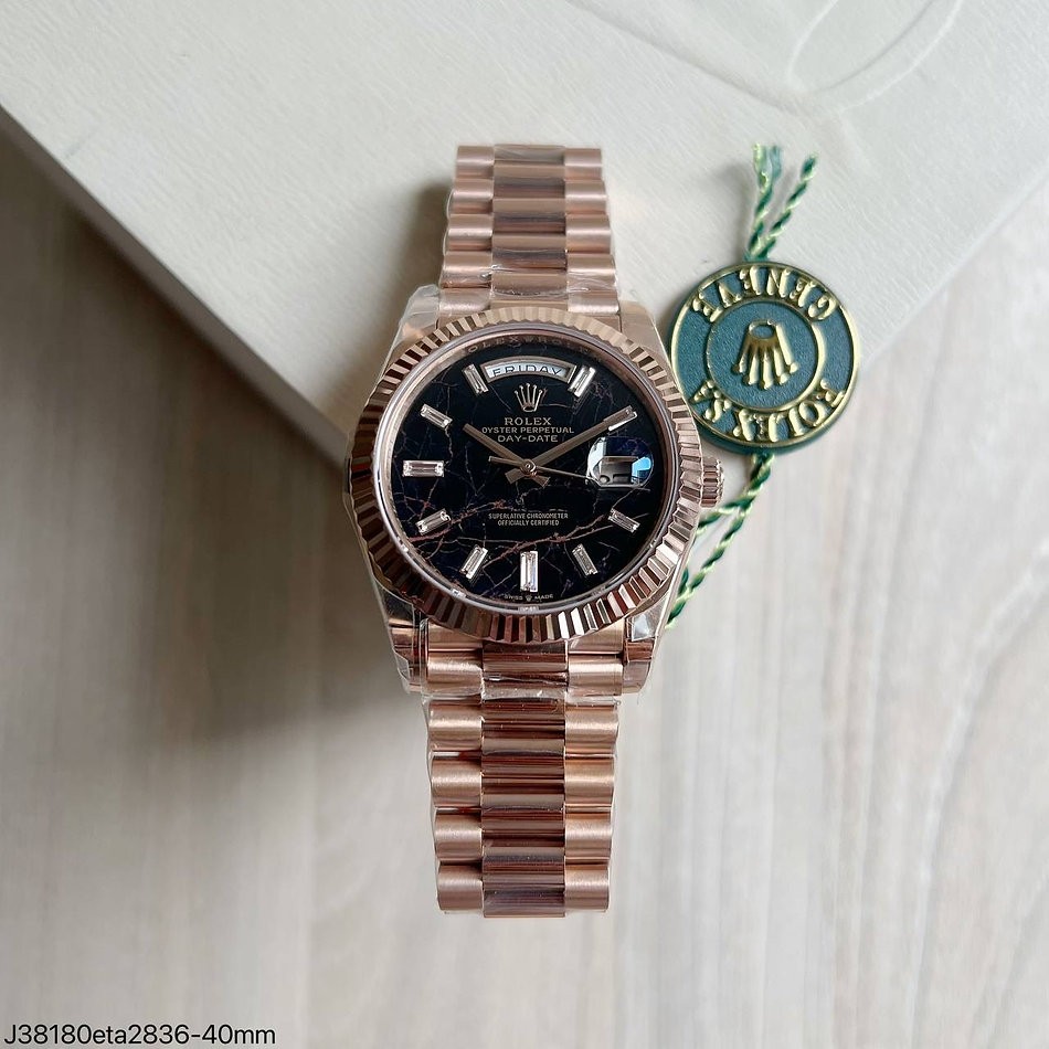 SUPER CLONE M QUINA ETA ROLEX YACHT MASTER ROSE COM BRILHANTE OYSTERFLEX 40MM TUTTI FRUIT