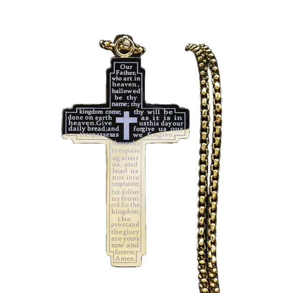 Alternative view of Steel Prayer - Pingente de Cruz ( Pague 1 Leve 2 )