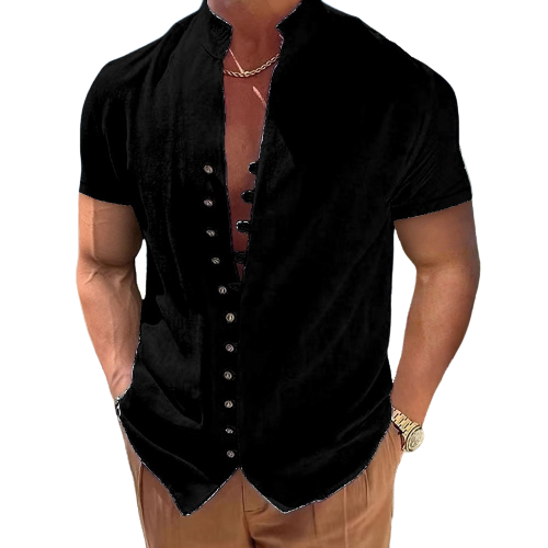 LinhoMax - Camisa Masculina de Linho Plus Size