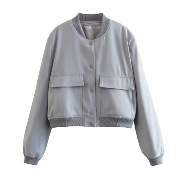 LadyCrop - Cropped de Manga Longa com Bolso - Imagem 3