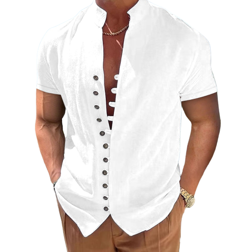 LinhoMax - Camisa Masculina de Linho Plus Size - Imagem 3