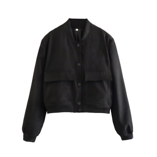 LadyCrop - Cropped de Manga Longa com Bolso