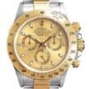 Réplica de Relógio Rolex Daytona Dourado Prata - Imagem 2