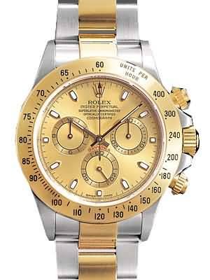 Alternative view of Réplica de Relógio Rolex Daytona Dourado Prata