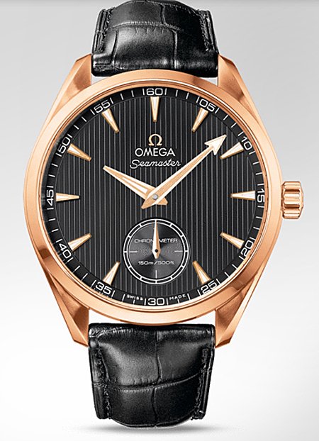 Réplica de Relógio Omega Seamaster Aqua Terrra Gold Black