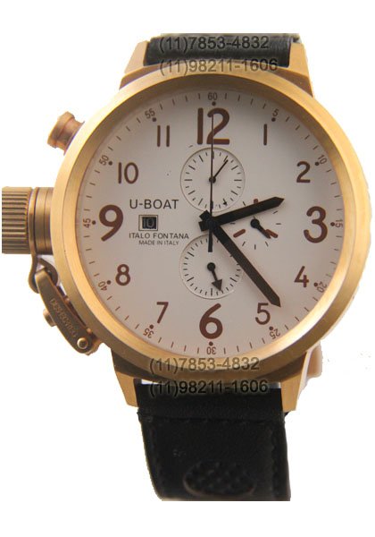 Réplica de Relógio U-Boat Ítalo Fontana Gold White