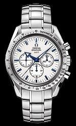 Alternative view of Réplica de Relógio Omega Speedmaster Broad Arrow White Blue