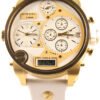Réplica de Relógio Diesel DZ7194 Dourado e Branco - Imagem 2