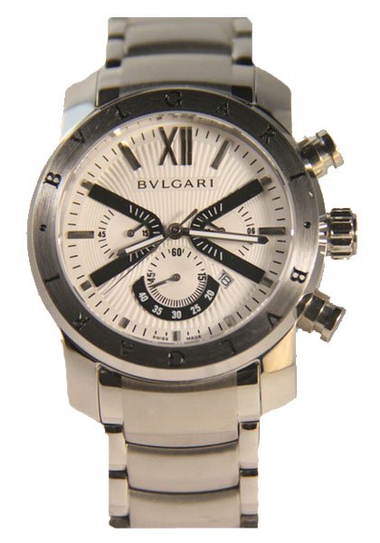 Alternative view of Réplica de Relógio Bulgari Homem de Ferro White Stell