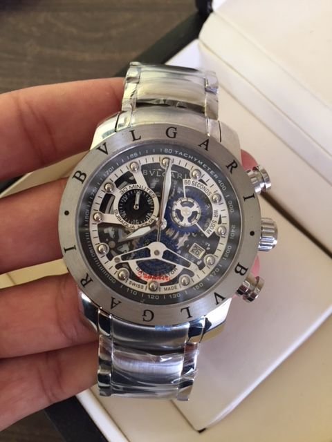Réplica de Relógio Bulgari Bateria Skeleton