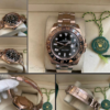 Réplica de Relógio Rolex GTM Dourado e Rosê - Imagem 2