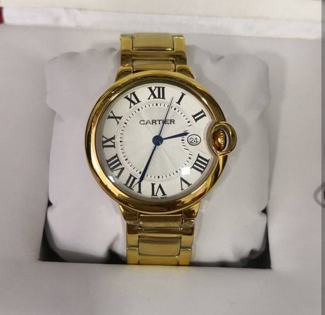 Alternative view of Relogio Réplica Cartier Ballon Blue Dourado