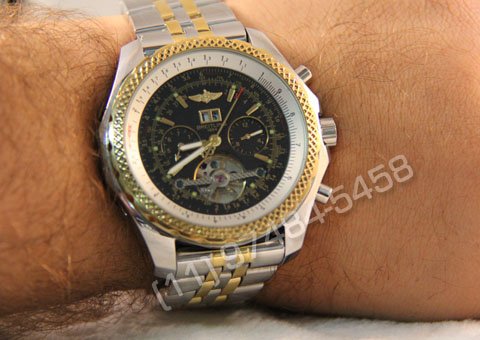 Réplica de Relógio Breitling Bentley 1884 Preto Misto - Imagem 3
