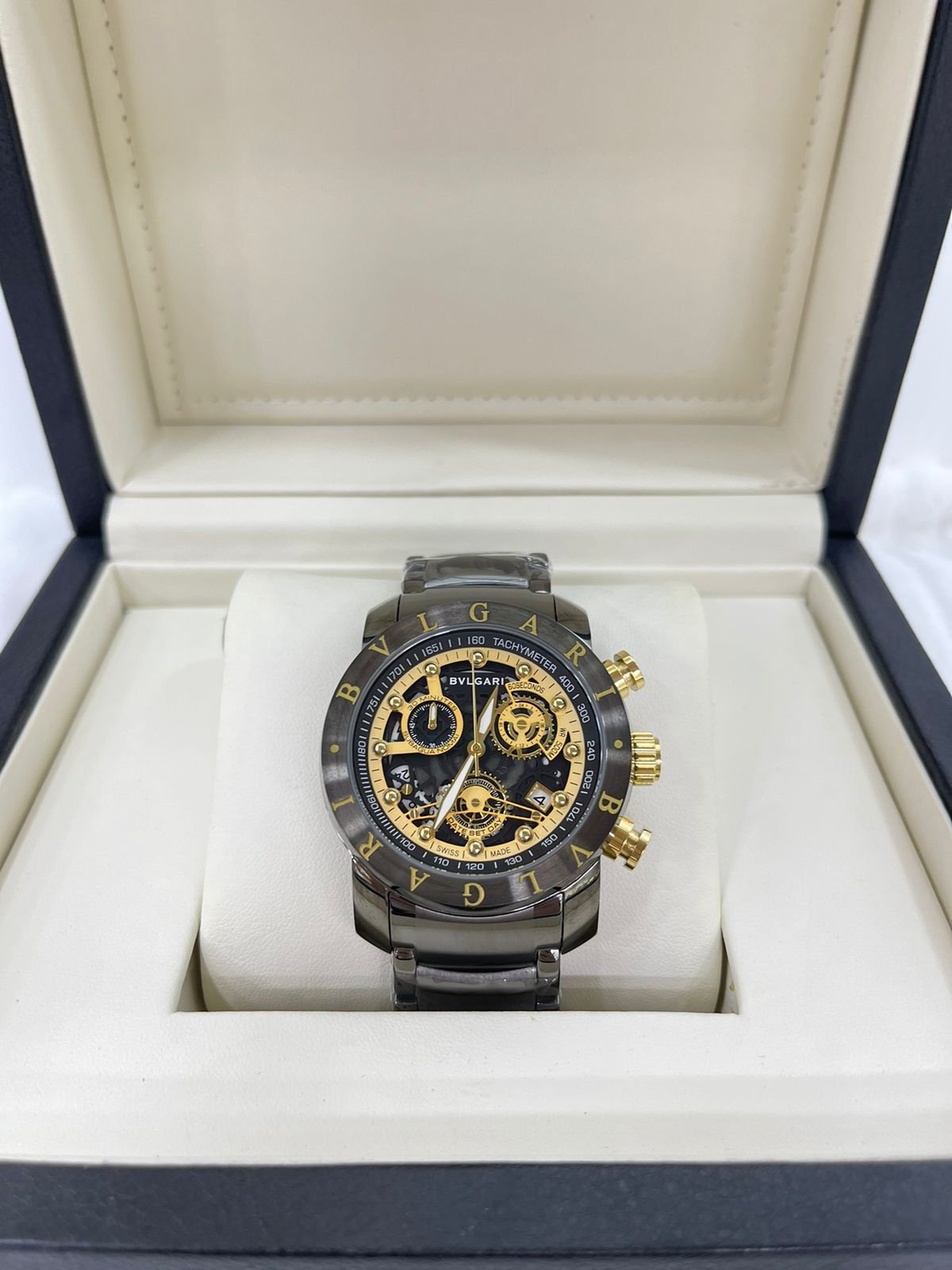 Réplica de Relógio Bulgari Bateria Skeleton