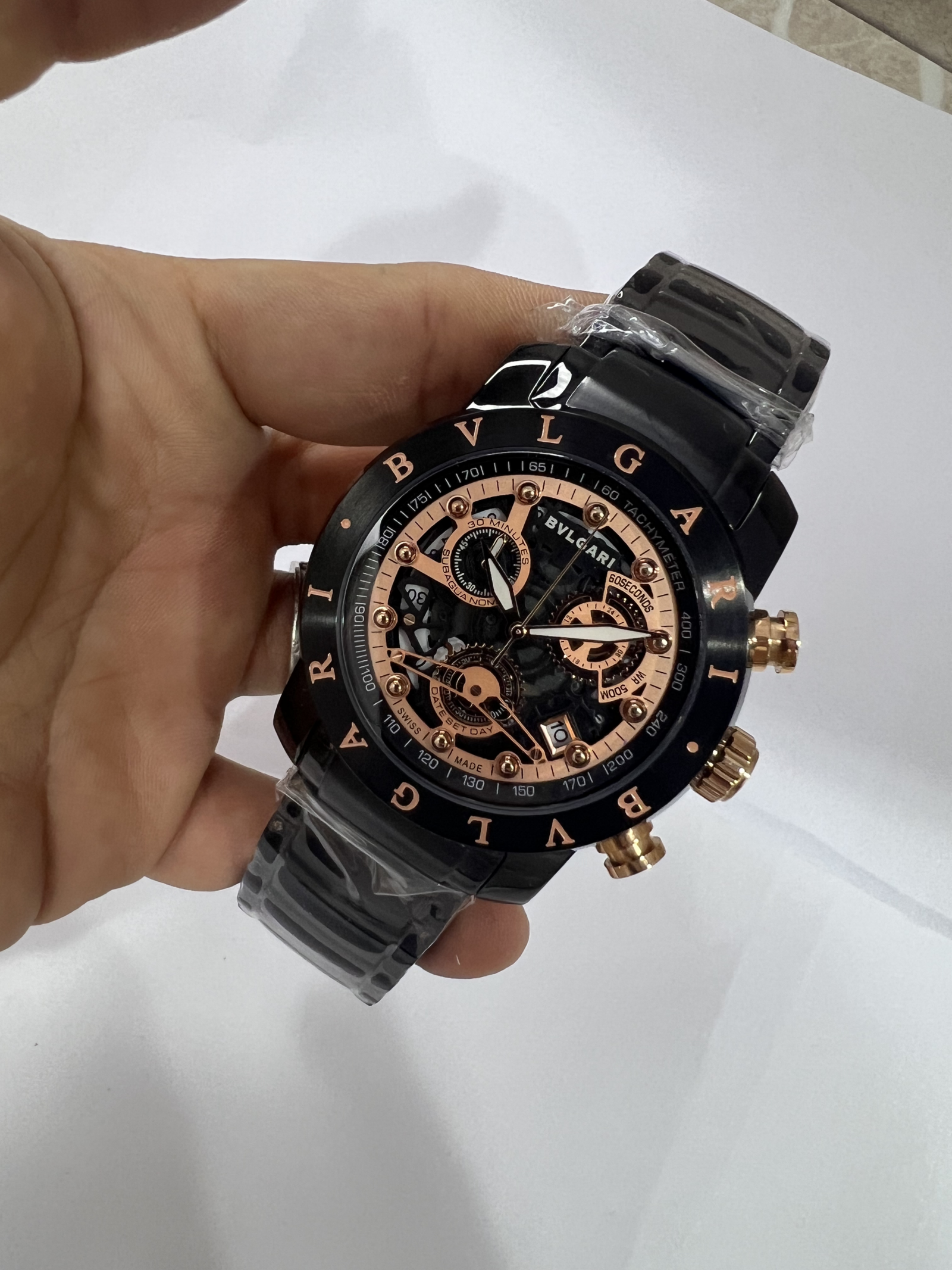 Réplica de Relógio Bulgari Bateria Skeleton