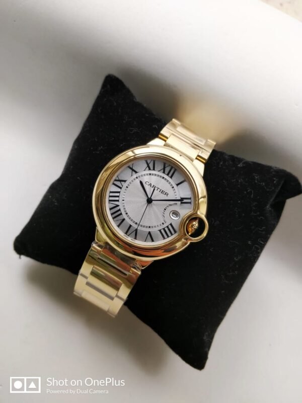 Relogio Réplica Cartier Ballon Blue Dourado