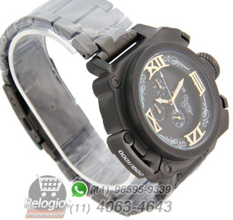 Alternative view of Réplica de Relógio Diesel Batman All Black Aço ( PROMOÇÃO )