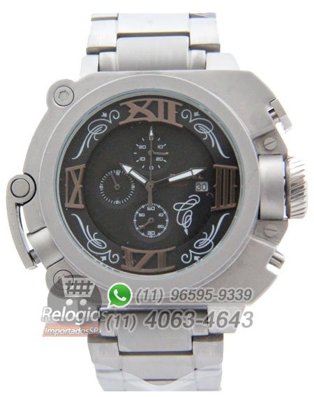 Réplica de Relógio Diesel Batman Prata Black Aço ( PROMOÇÃO )