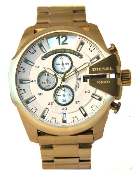 Réplica de Relógio Diesel Only The Brave Dourado Branco