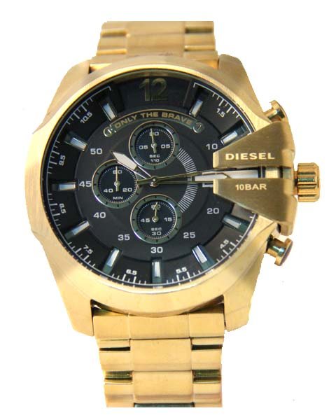 Alternative view of Réplica de Relógio Diesel Only The Brave Gold Black