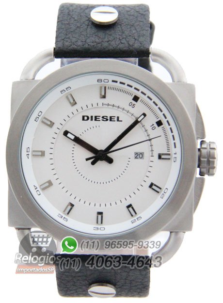 Réplica de Relógio Diesel The Only Brave Prata Branco