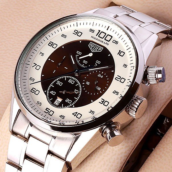 Réplica de Relógio Tag Heuer Carrera Mikrograph 100 Brown