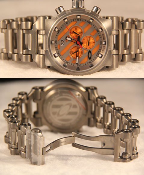 Alternative view of Réplica de Relógio Oakley Hollow Point Titanium Orange