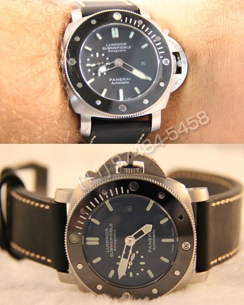 Réplica Relógio Panerai Submersible Cerâmica Black - Imagem 3
