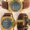 Réplica Relógio Panerai Submersible Cerâmica Gold Green - Imagem 2