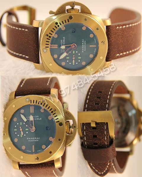 Alternative view of Réplica Relógio Panerai Submersible Cerâmica Gold Green