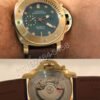Réplica Relógio Panerai Submersible Cerâmica Gold Green - Imagem 3