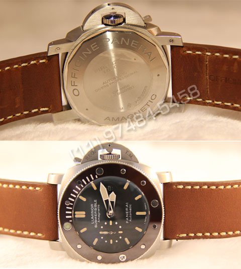 Alternative view of Réplica Relógio Panerai Submersible Marron Preto Cerâmica
