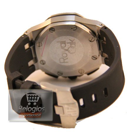Alternative view of Réplica de Relógio Audemars Piguet Royal Oak Prata Preto