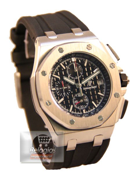 Réplica de Relógio Audemars Piguet Royal Oak Prata Preto - Imagem 3