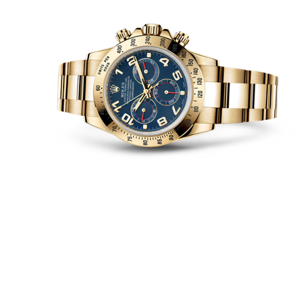 Alternative view of Réplica de Relógio Rolex Cosmograph Daytona Gold Blue