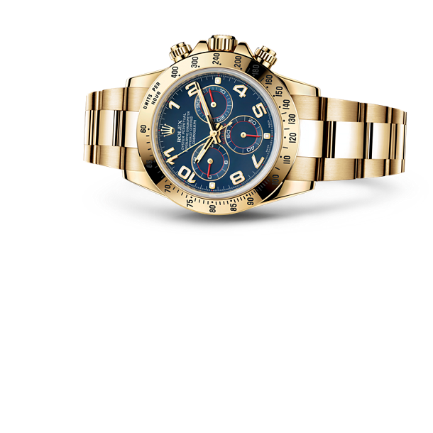 Réplica de Relógio Rolex Cosmograph Daytona Gold Blue - Imagem 2