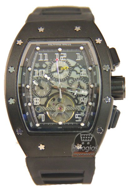 Réplica de Relógio Richard Mille Felipe Massa Edition Black