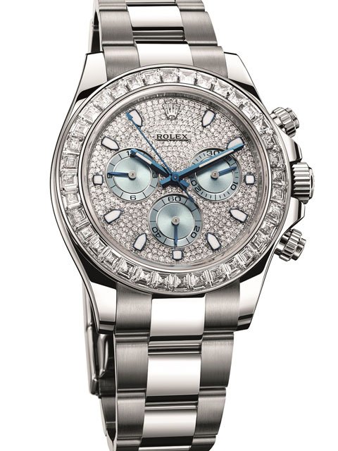 Réplica de Relógio Rolex Cosmograph Daytona Platinum Diamante (Lançamento 2015)