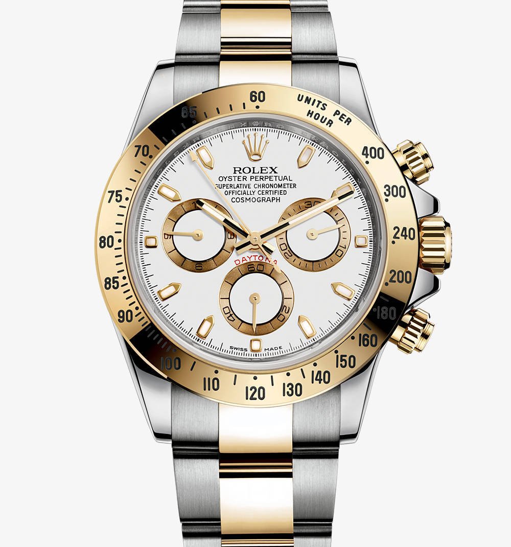 Réplica de Relógio Rolex Daytona Gold White