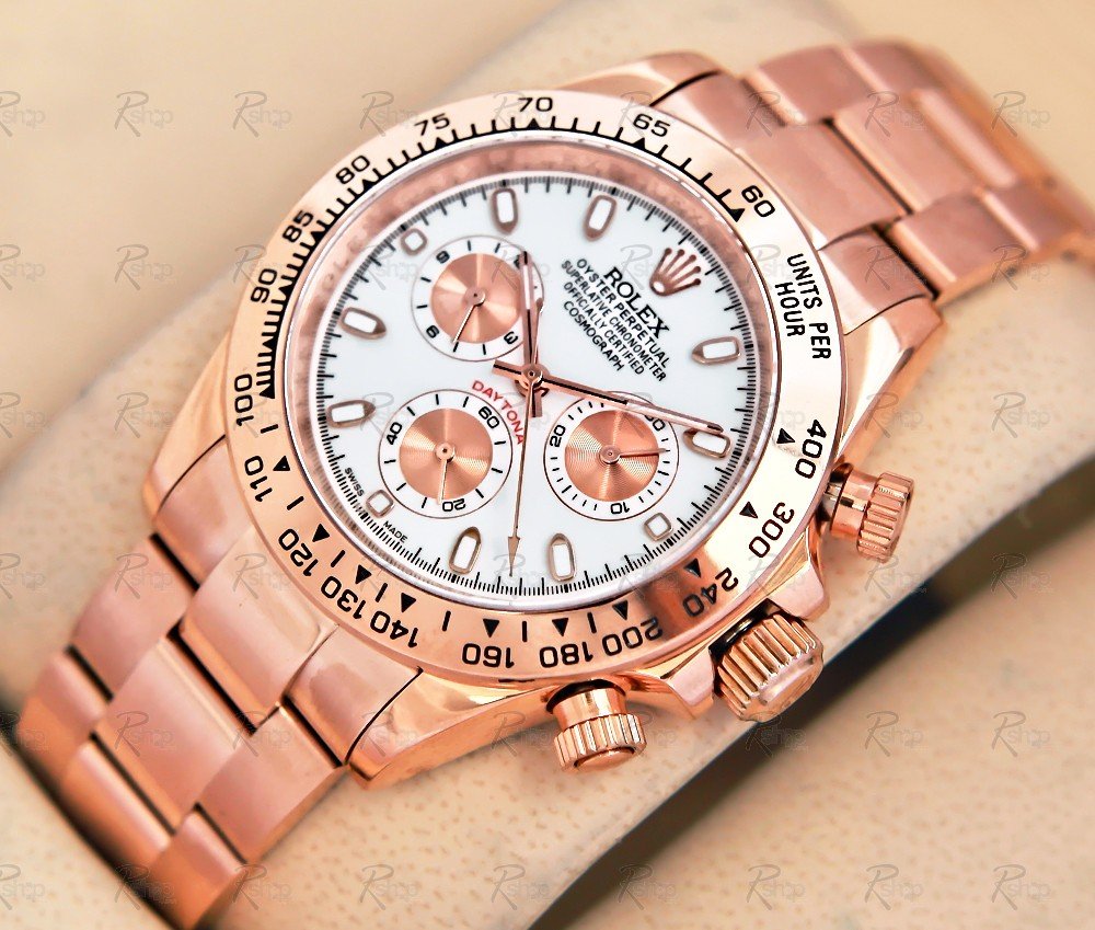 Réplica de Relógio Rolex Cosmograph Daytona Rose Gold