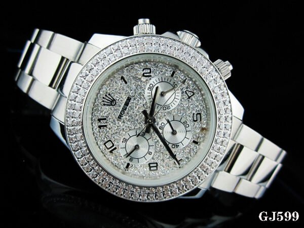 Alternative view of Réplica de Relógio Rolex Daytona Black Gold Edition Diamond