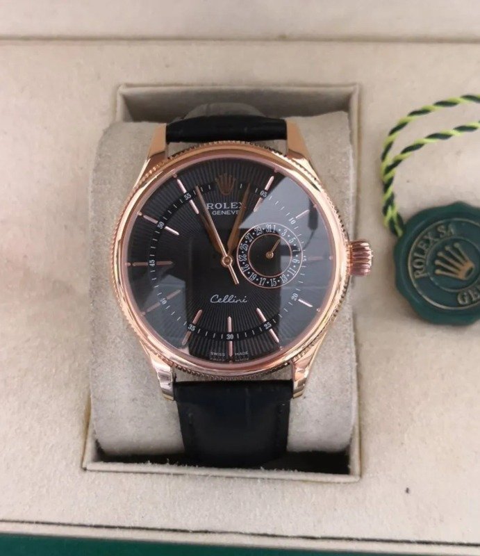 Réplica de Relógio Rolex Cellini - Couro - Imagem 3