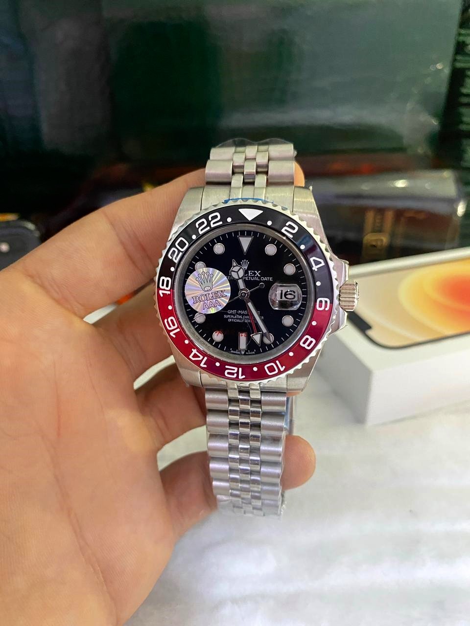 Réplica de Relógio Rolex Gmt Pulseira Jubileu
