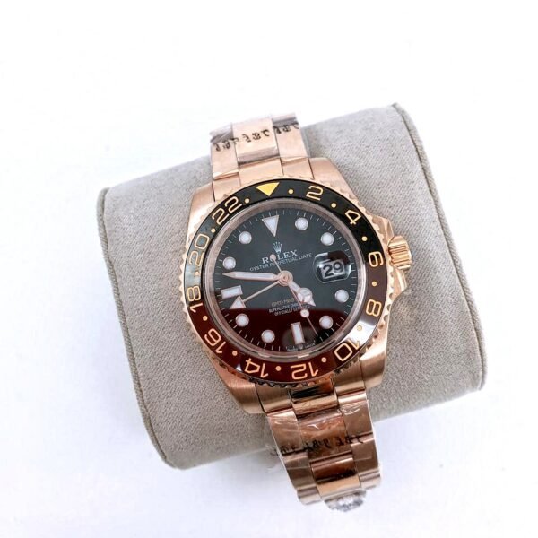 Réplica de Relógio Rolex GTM Dourado e Rosê