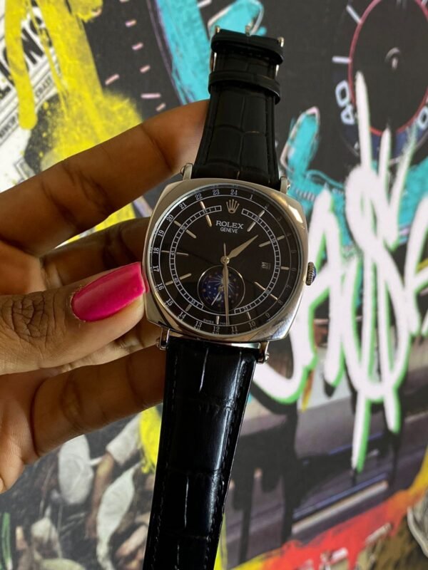 Réplica de Relógio Rolex Couro Sol e Lua