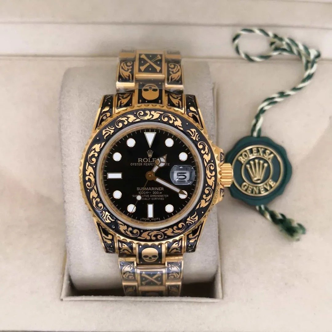 Réplica de Relógio Rolex Entalhado